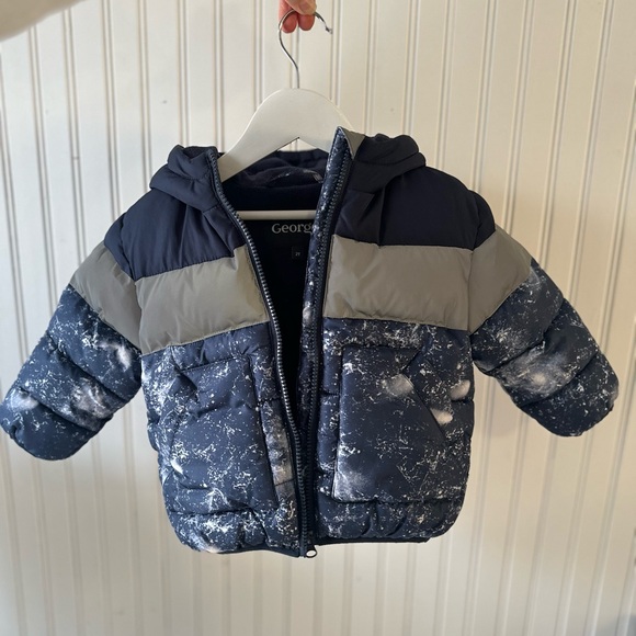 Navy-grey 2T puff jacket. New - Picture 1 of 7